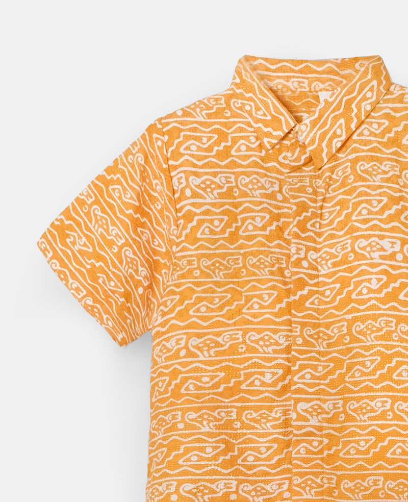 Batik Dino Shirt Yellow